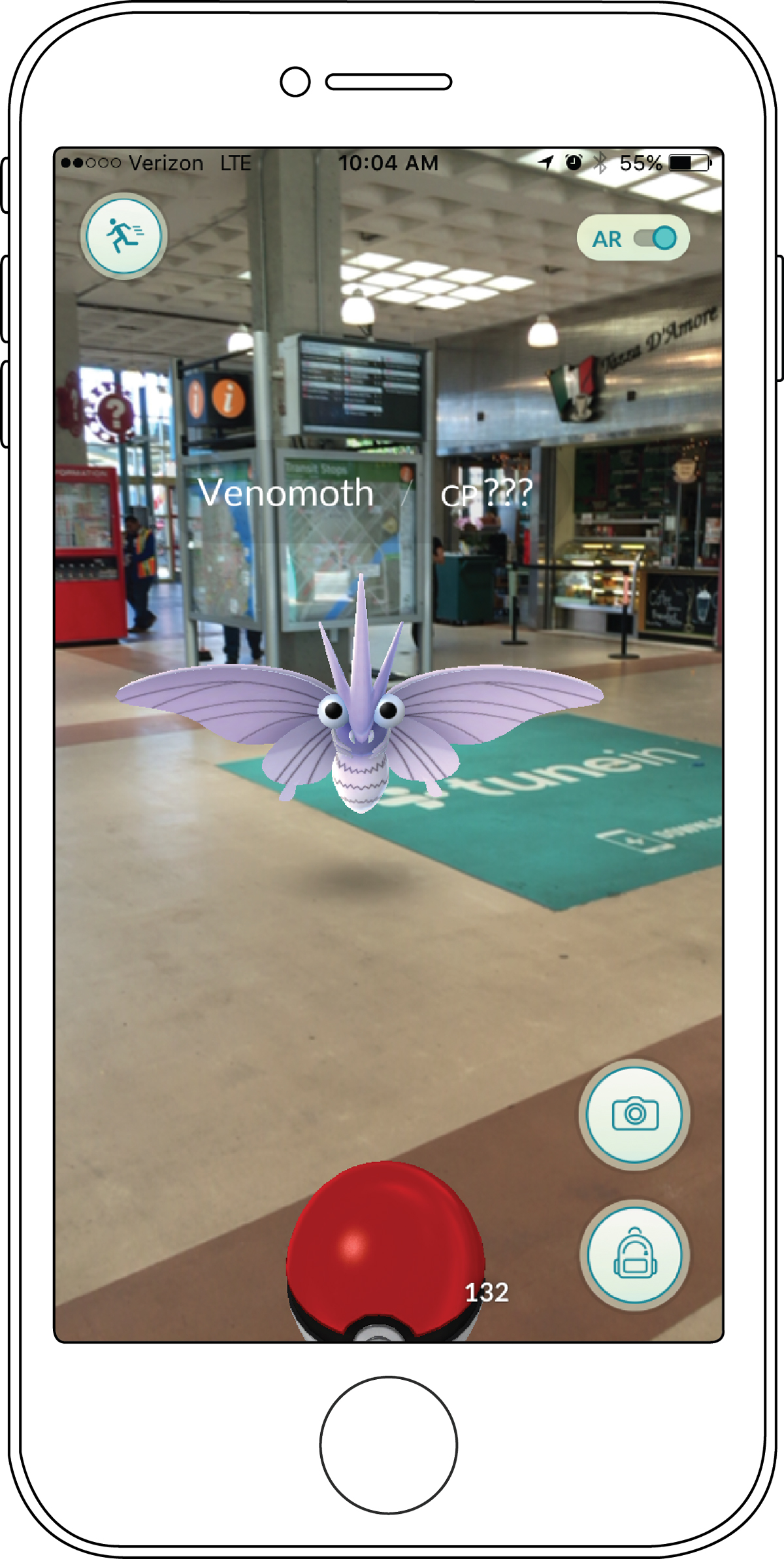 With the Pokémon Go game, you can use your smartphone to find and capture Pokémon creatures.