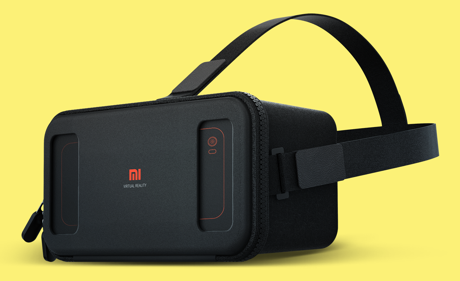 The Mi VR Play has a soft cover that zips closed to hold a phone in place.