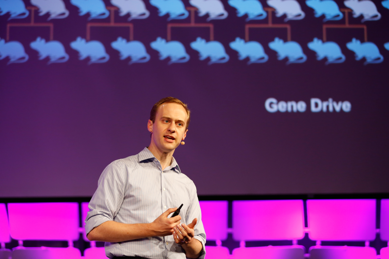 Kevin Esvelt speaking at EmTech MIT 2016.