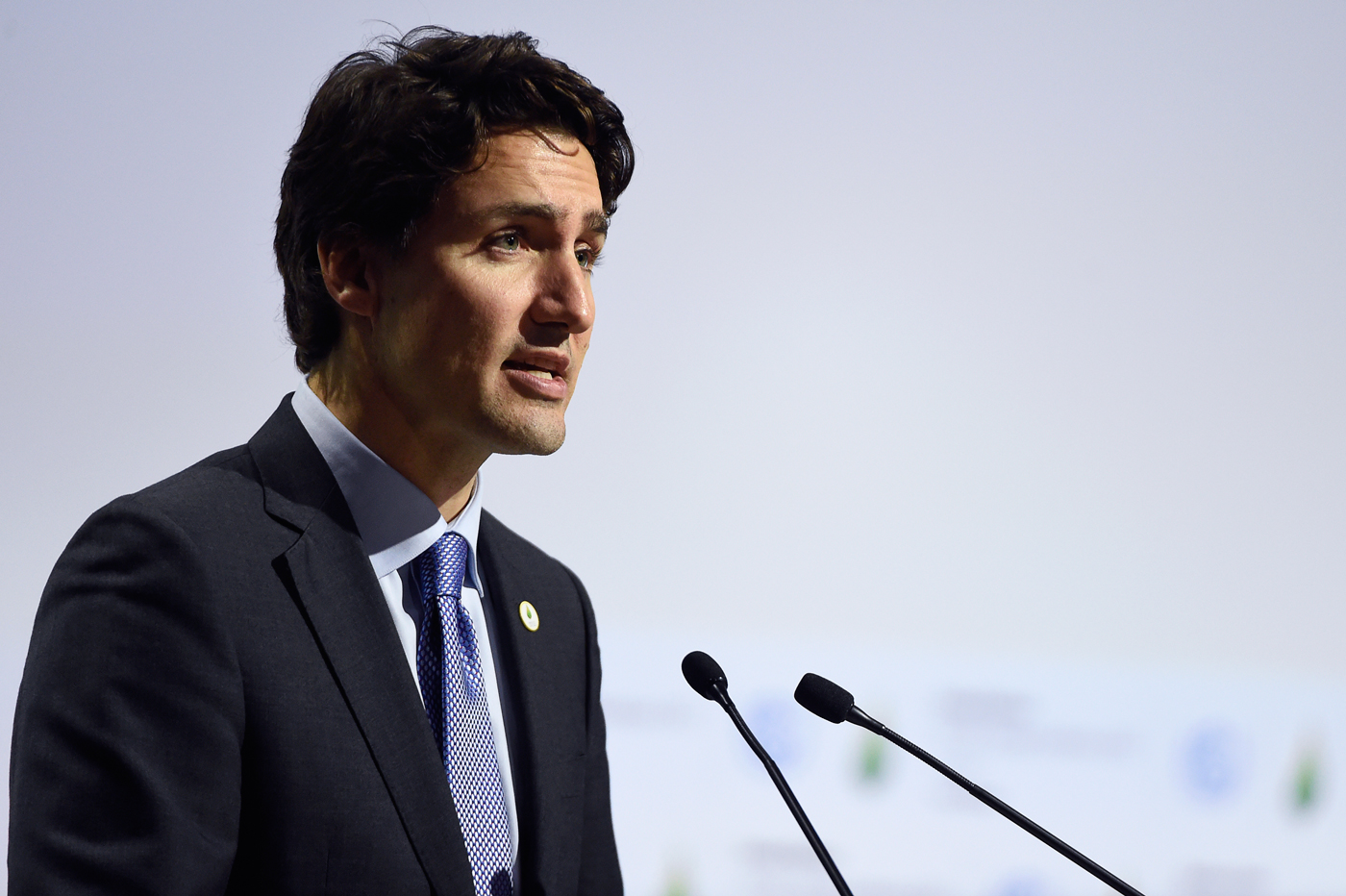 Justin Trudeau, speaking at the UN's COP 21 climate conference in Paris last year.
