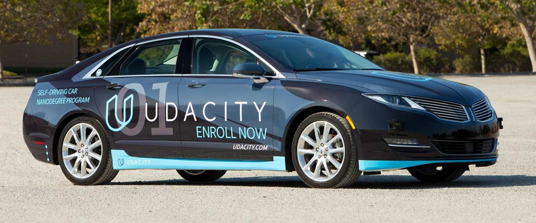 Udacity modified this Lincoln sedan to drive itself.