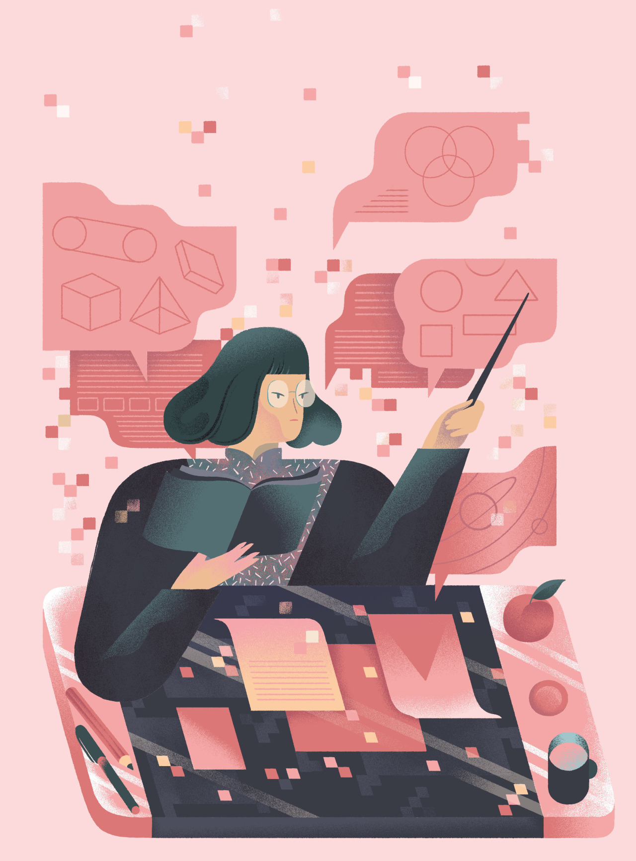 <b><a href="https://www.technologyreview.com/s/600943/wechat-is-extending-chinas-school-days-well-into-the-night/">WeChat Is Extending China’s School Days Well into the Night</a></b> <br> Illustration by Marina Muun