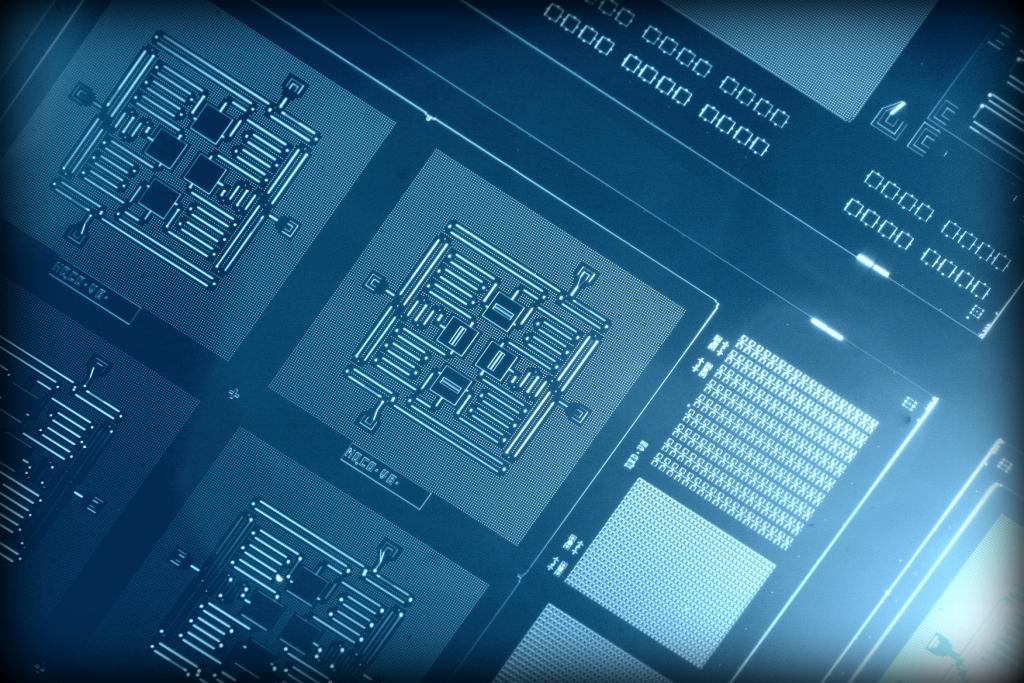 An IBM quantum chip.