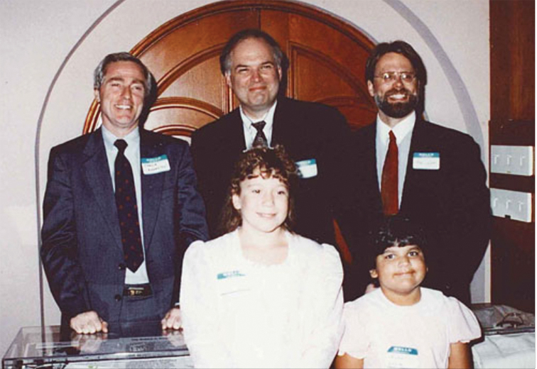 1990 A four-year-old girl (pictured at lower right in 1992) is treated for SCID, a genetic disease that would have left her defenseless against infections. But other children with the disease will later develop leukemia from a different gene therapy.