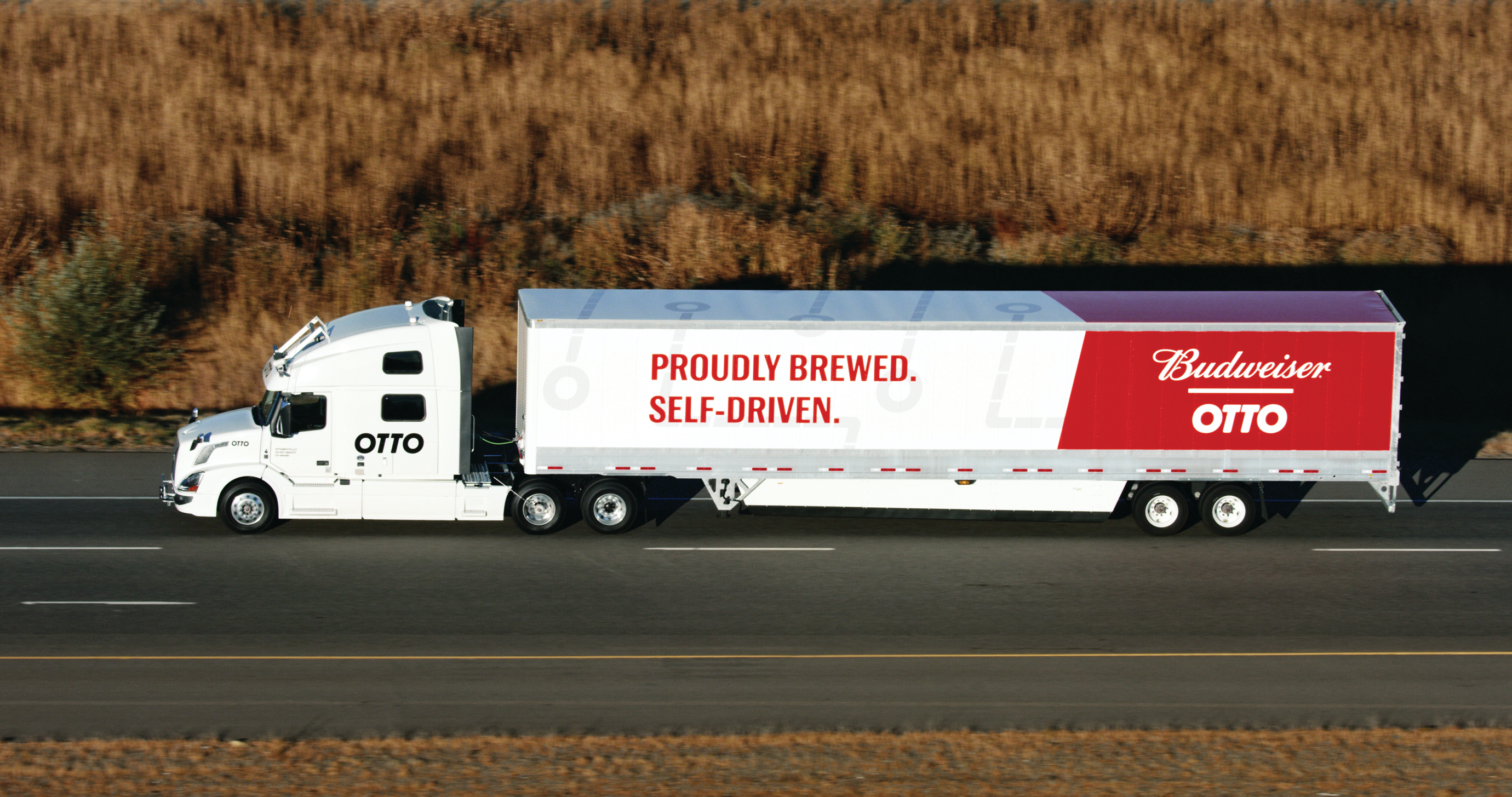 A key detail not seen in most images of the Budweiser delivery: Otto staff and police riding nearby in cars to ensure safety.