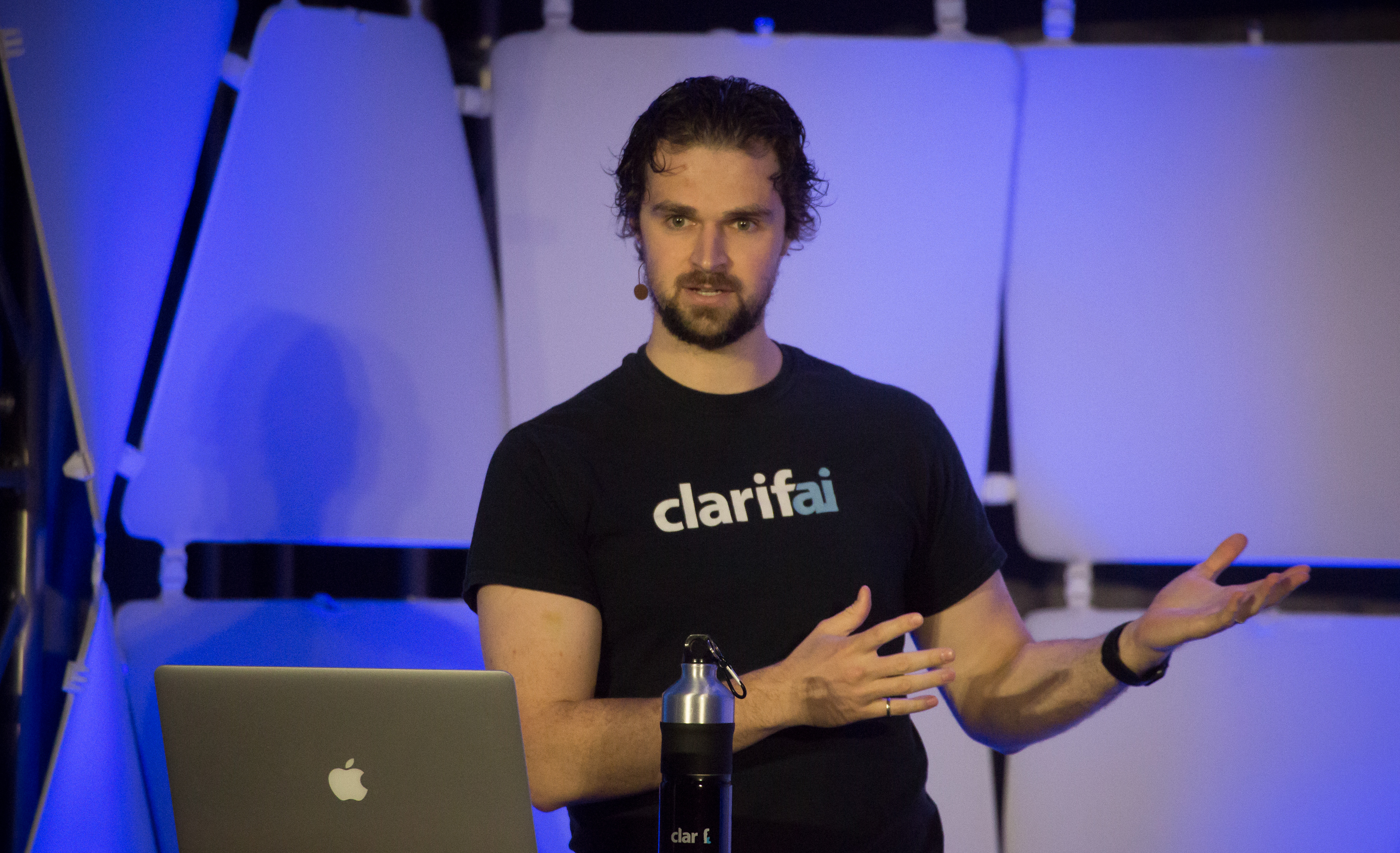 Clarifai CEO Matthew Zeiler at EmTech Digital 2017 in San Francisco.