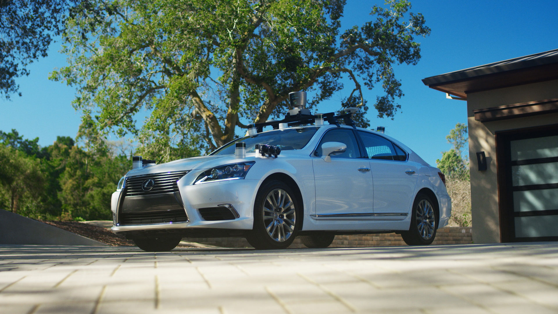 This modified Lexus is used by Toyota to test autonomous driving software.