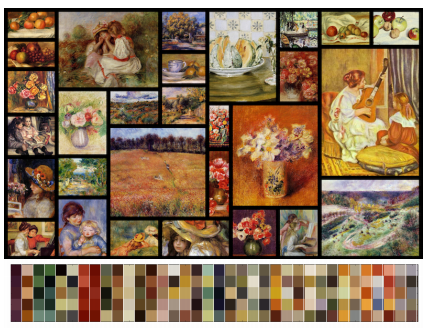 The color palettes extracted from fine art paintings.