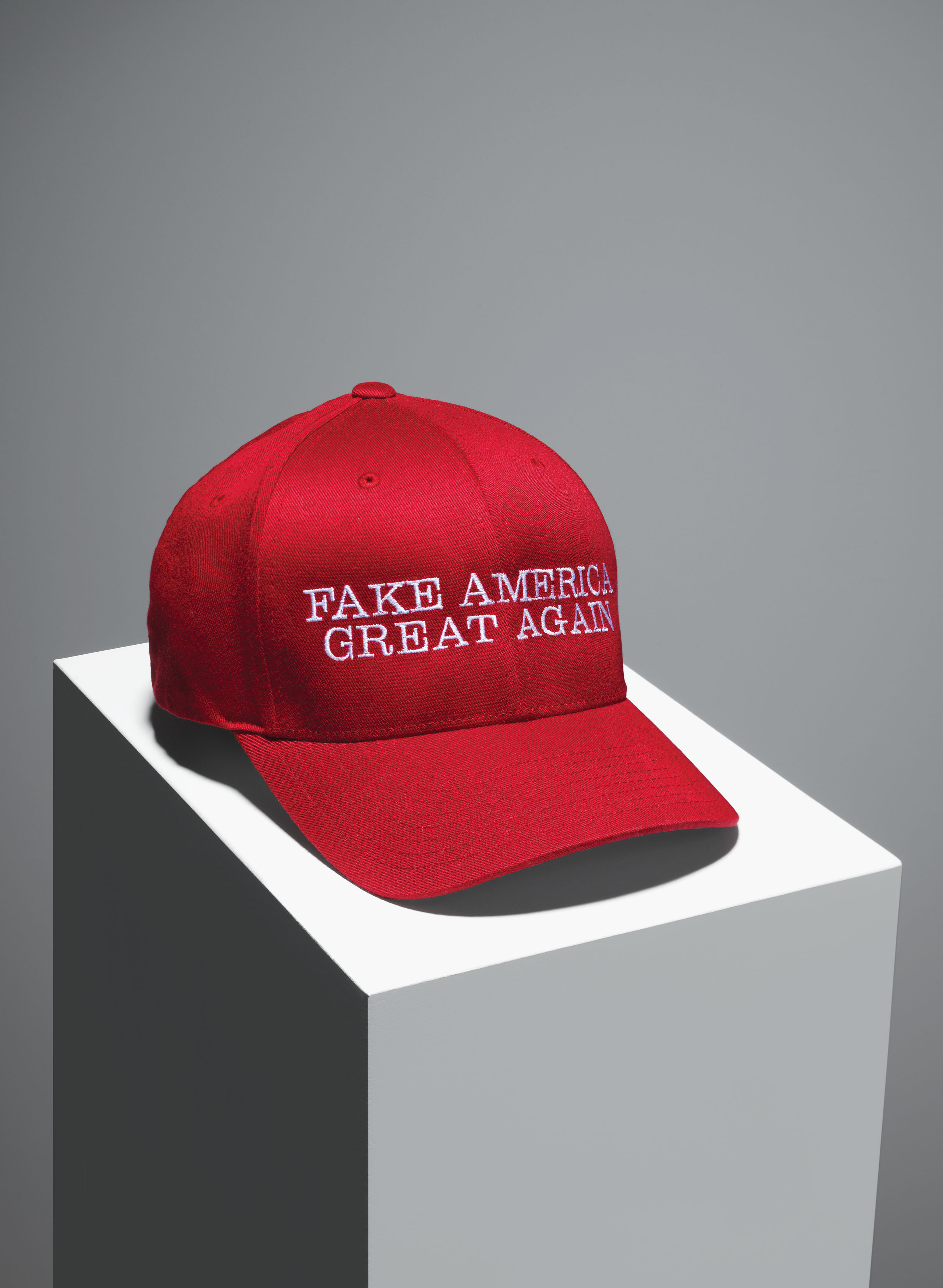 <b><a href=" https://www.technologyreview.com/s/611810/fake-america-great-again/ "> Fake America great again </a></b> <br> Photograph by Bruce Peterson