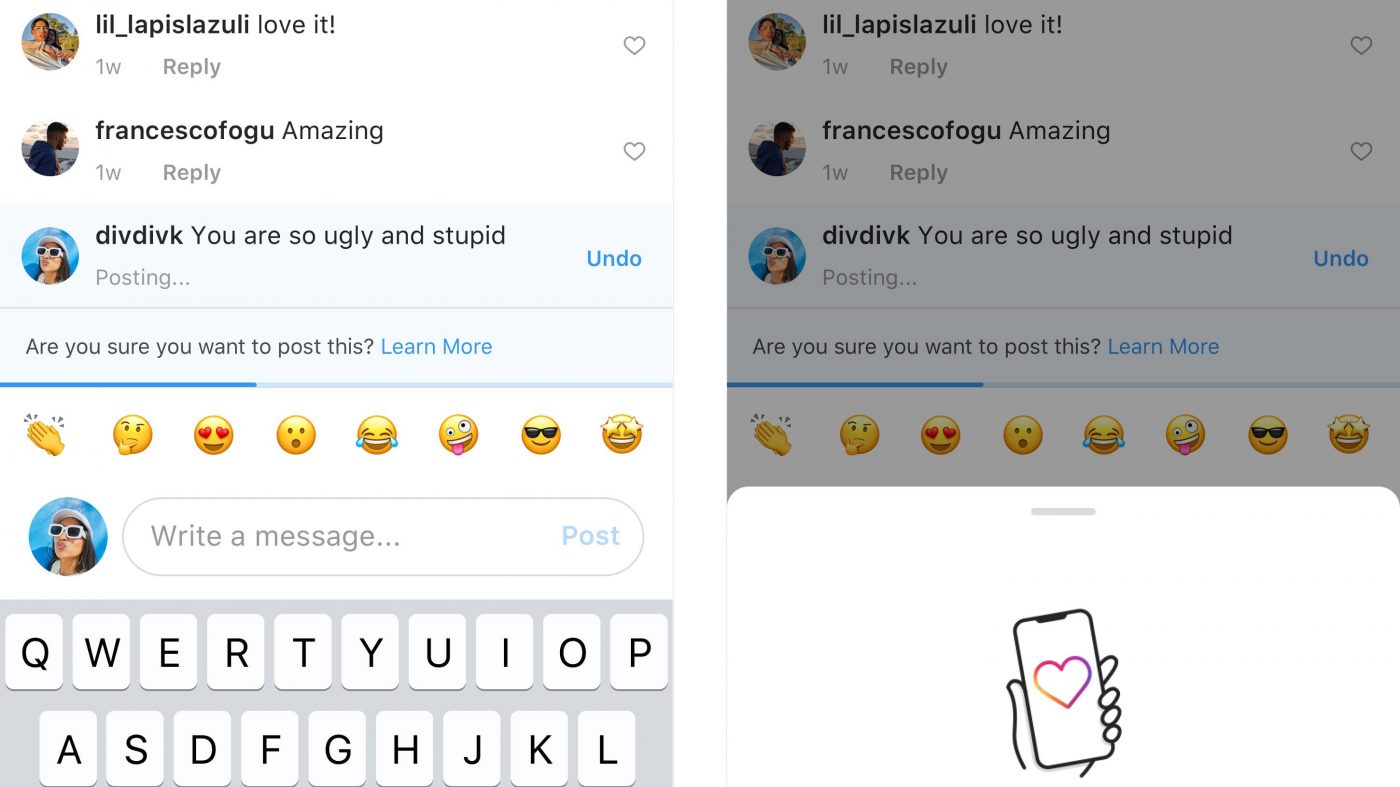本当にいいの? インスタが投稿の再考促す新機能、AI活用で