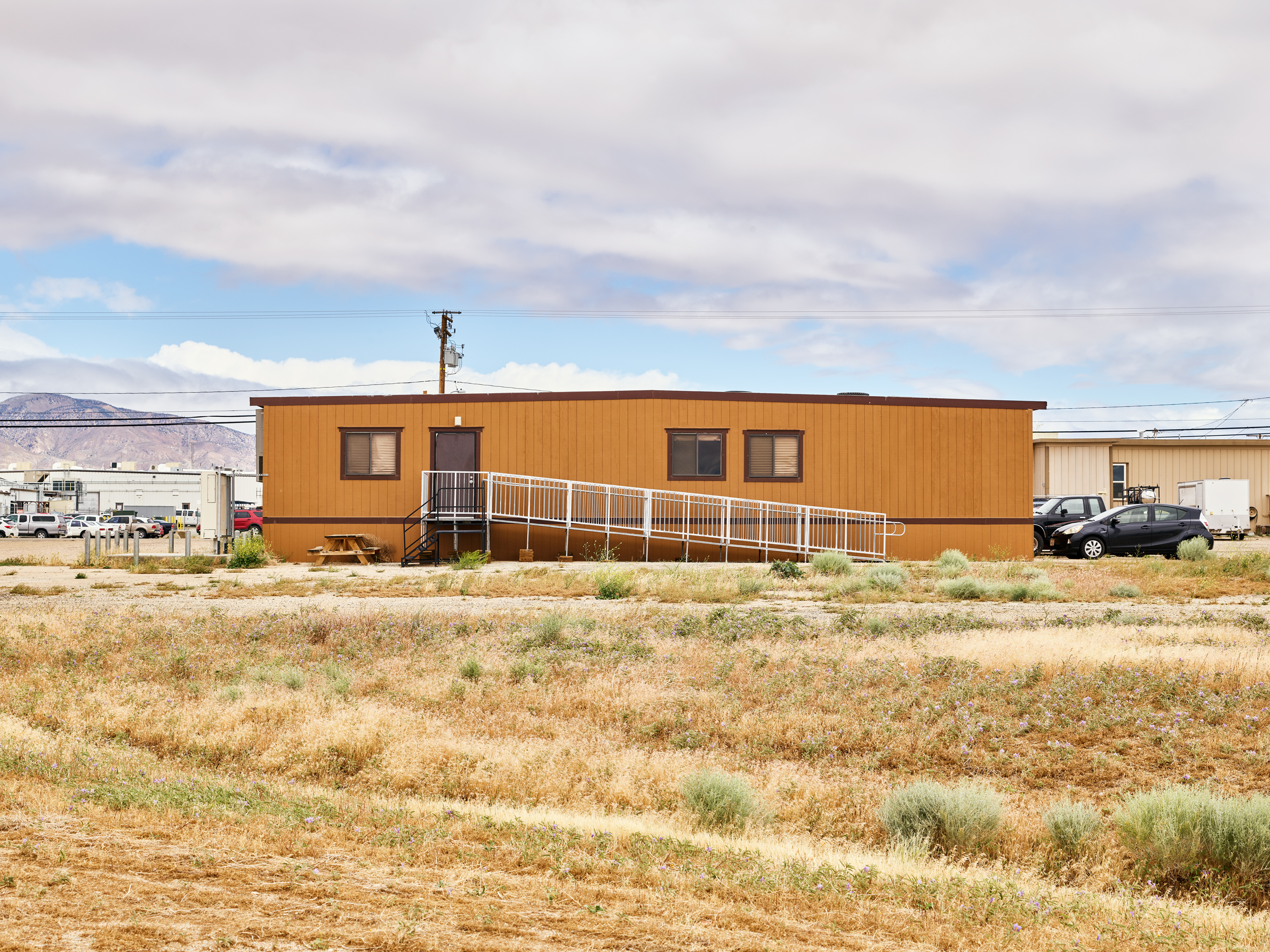 The Masten offices, in a quadruple-wide trailer an hour and a half from LA.